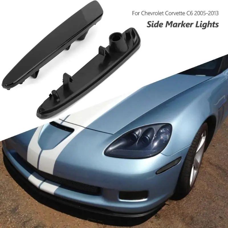 1 пара передних угловых боковых габаритных огней без ламп для Chevrolet Corvette C6