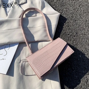 

[BXX] Stone Pattern PU Leather Shoulder Bags For Women 2020 Spring Shoulder Handbags Female Travel Totes Lady Hand Bag HM268