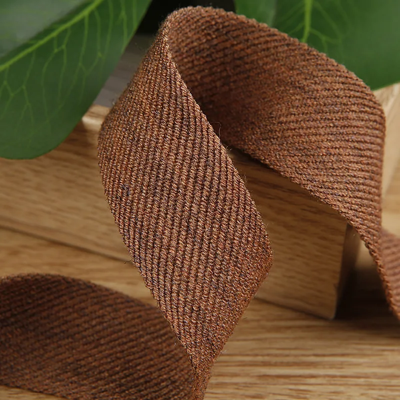 Cotton Ribbon 5 yards Solid Color For DIY Craft Hairwear Bow Curtain Bag Clothing Hat Trims
