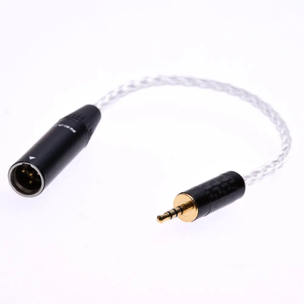 Переходник TRRS 2 5 мм с разъемом папа на и 4pin XLR со сбалансированным посеребренным