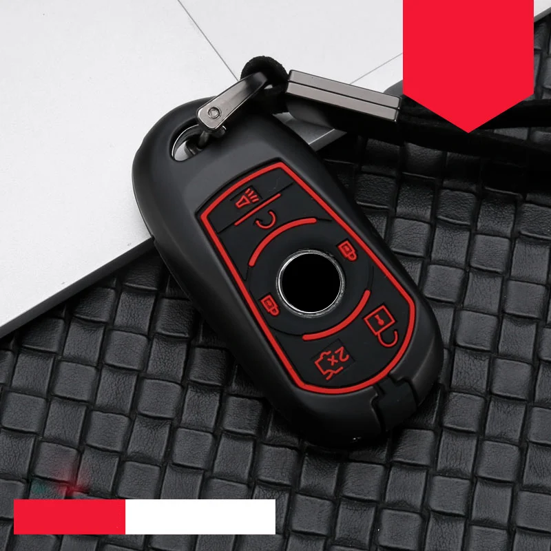 G-black red Чехол для ключей автомобиля из цинкового сплава силикагеля для OPEL Astra Buick ENCORE ENVISION, автомобильный брелок для Лакросса, новинка - Название цвета: G-black red