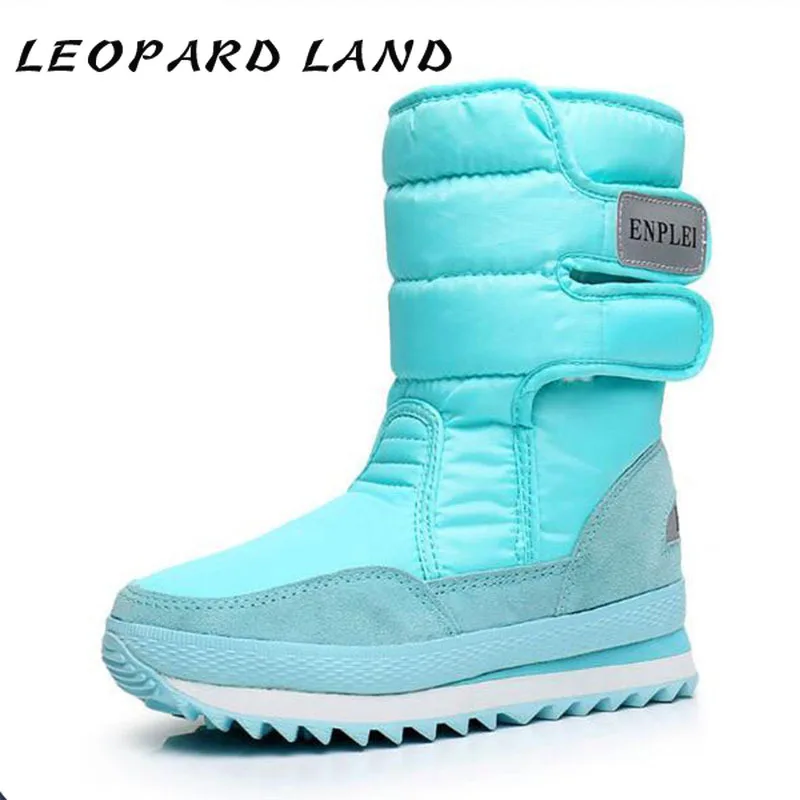 LEOPARD LAND/ г. Женские ботинки на платформе, толстые, теплые, влагостойкие, противоскользящие, большие размеры, влагостойкие, Xz-27