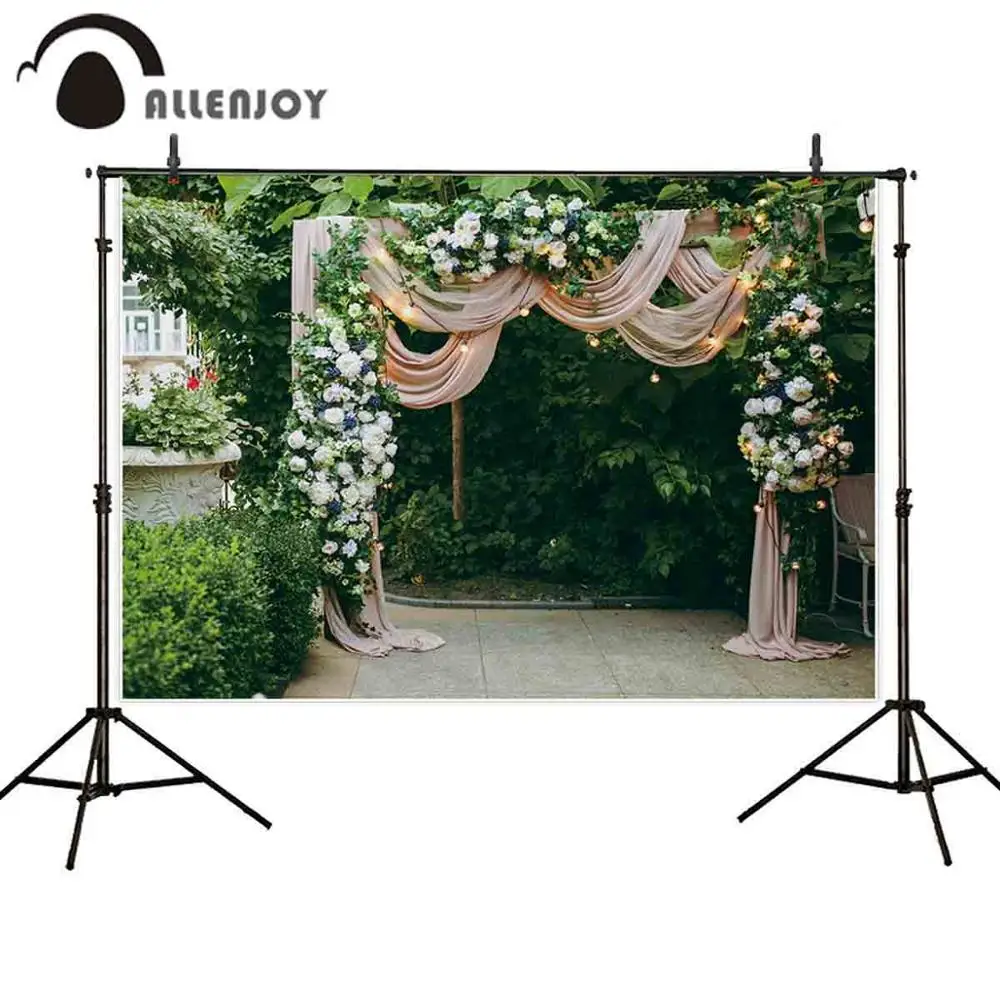 

Allenjoy wedding photophone yard garden valentine mariage spring flowers photo background backdrop studio photocall boda props