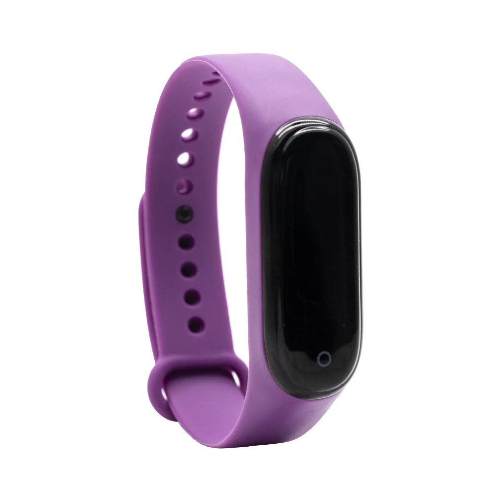 Умный Браслет M4, Bluetooth часы, напоминание о звонках, информация, пульсометр, фитнес-трекер, браслет для детей, женщин, мужчин - Цвет: Purple