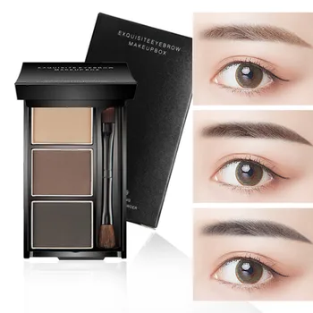 

New 3D Three-dimensional Effect Eyebrow Powder Waterproof Non-blooming Natural 3 Colors Highlight Nose Shadow Eye Cosmetic TSLM1