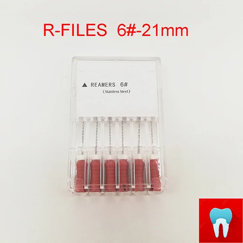 1pack(6-21mm) 60 шт. 6#-40#21 мм стоматологический ПроТейпер R файлы корневой канал стоматологические материалы Стоматологические инструменты ручное использование нержавеющая сталь R файлы - Color: 1pack(6-21mm)