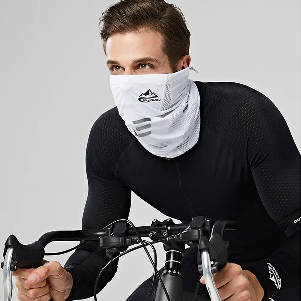 1Pcs BYEPAIN Cycling Mask Breathable Outdoor Sports Facemask Ice Silk Bandana Headband UV Sun Running Training Face Mask 4