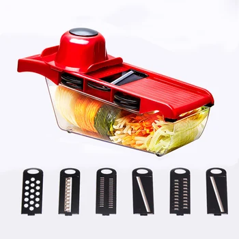 

6 Blades Slicer Vegetable Cutter Potato Onion Carrot Grater Chopper Kitchen Accessories HUG-Deals