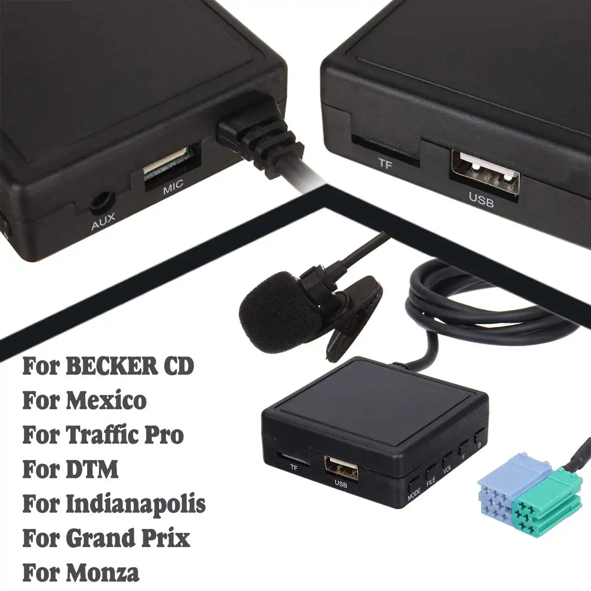 HIFI SD MIC USB аудио bluetooth приемник кабель адаптер Радио стерео для Беккер для Мехико для движения Pro