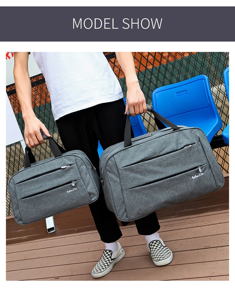Простая мужская дорожная сумка для ноутбука, сумки для ручной клади на выходные, мужская спортивная сумка, сумка на плечо, сумка для багажа, серая деловая сумка