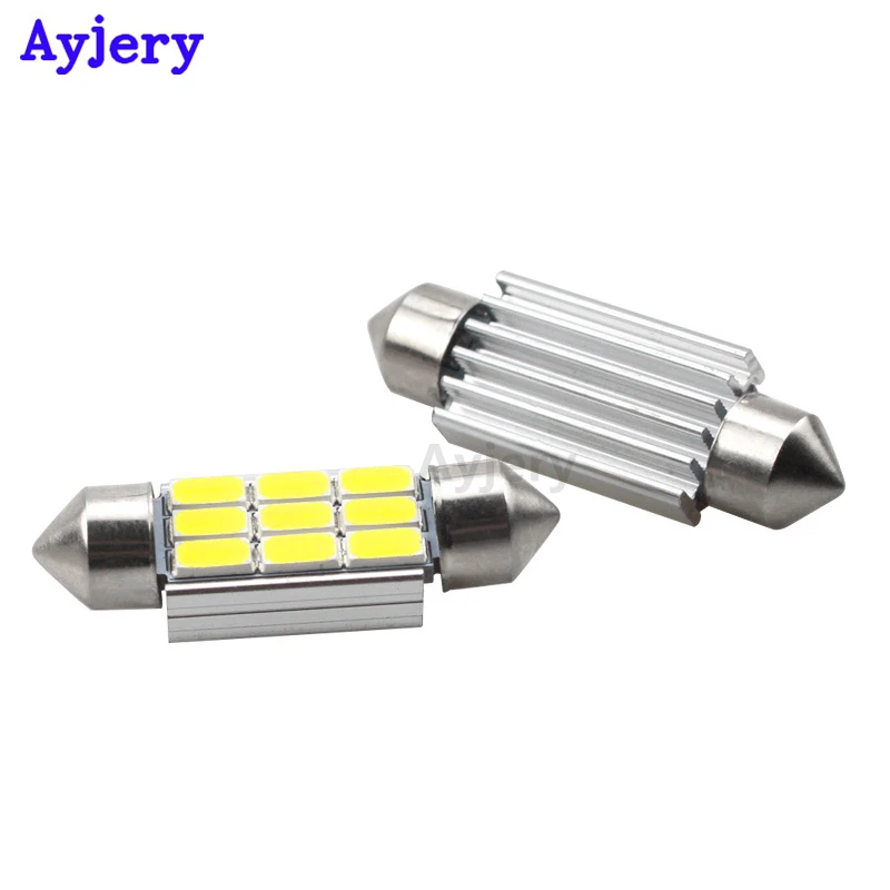 AYJERY 200 шт. Festoon C5W CANBUS 9 светодиодов 5630 5730 SMD Автомобильная купольная лампа для