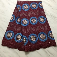 Африканская кружевная ткань, дешевая ткань, высокое качество, кружевная швейцарская вуаль, швейцарское кружево, последняя Африканская Хлопковая кружевная ткань, 5 ярдов