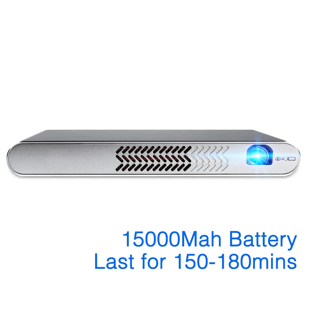 Портативный мини проектор Poner Saund N1 DLP с аккумулятором 15000 мАч Android 6 0 3D HD Micro Wi Fi