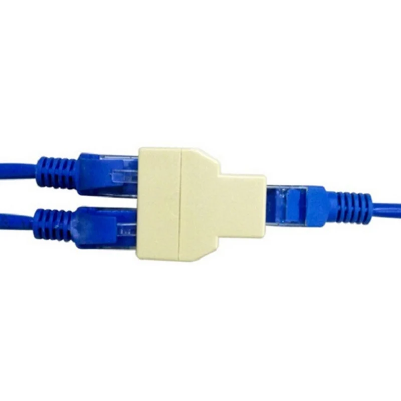

Сплиттер-адаптер RJ45, 2 шт., 1-2 разъема с двойным гнездовым портом, сплиттер-адаптер CAT5 CAT6 LAN Ethernet Sockt
