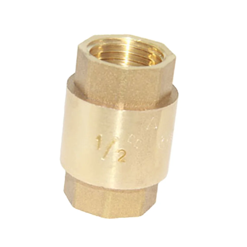 1/2'' NPT Brass Internal Threaded Air Compressor Check Valve Spring Vertical Check Valve Non Retrun Valve 1/2'' NPT Brass Internal Threaded Air Compressor Check Valve Spring Vertical Check Valve Non Retrun Valve
