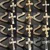 Multilayer Cross Christ Jesus Pendant Necklace Stainless Steel Link Byzantine Chain Heavy Men Jewelry Gift 21.65