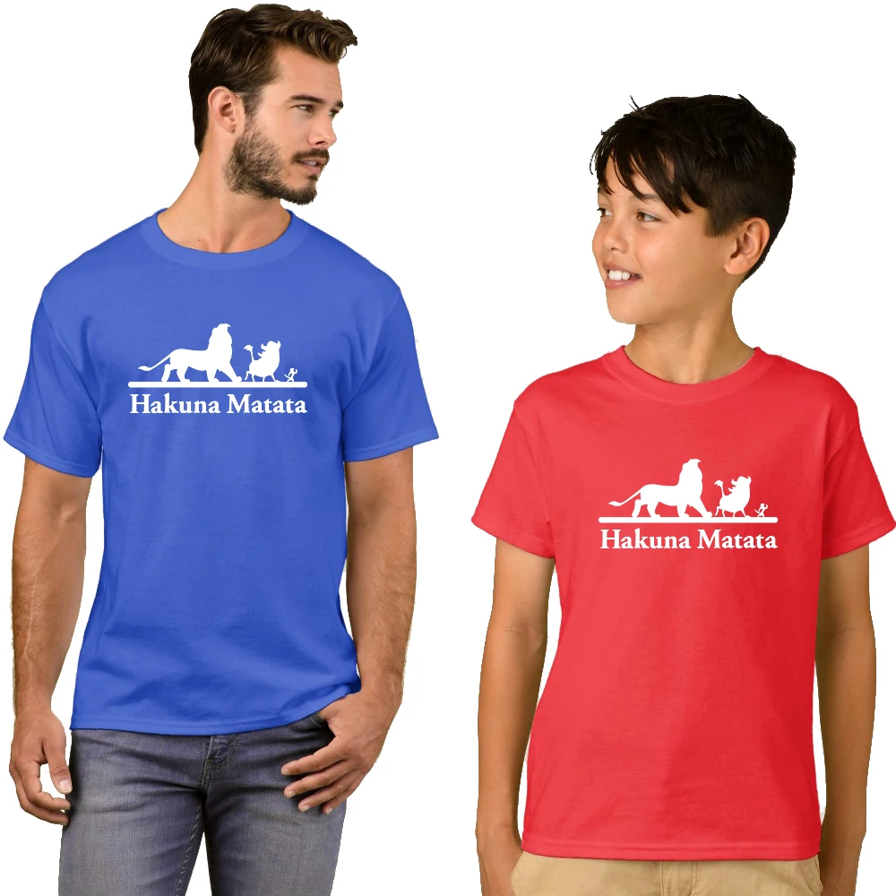 LYTLM Hakuna Matata/футболка футболка для маленьких мальчиков Одинаковая одежда мамы и