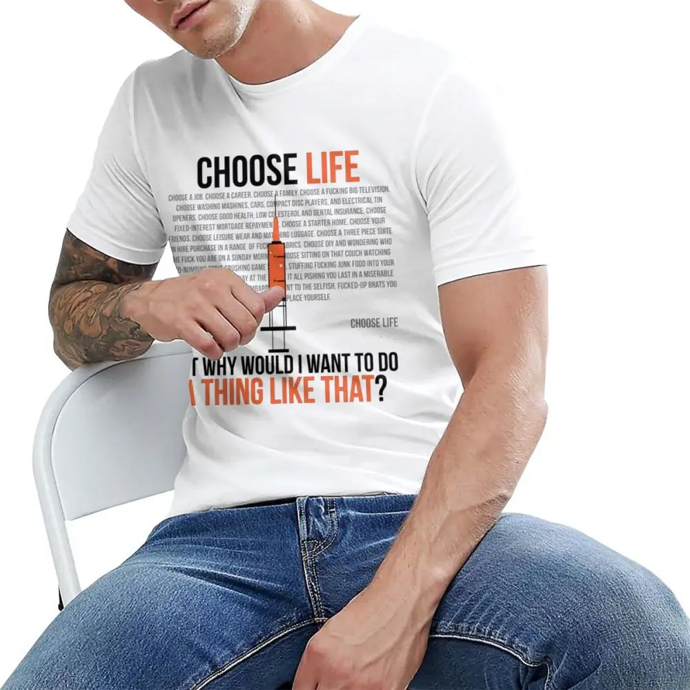 Crewneck Choose Life, тренировочная футболка в стиле хип-хоп для мужчин, хлопок, La Camiseta