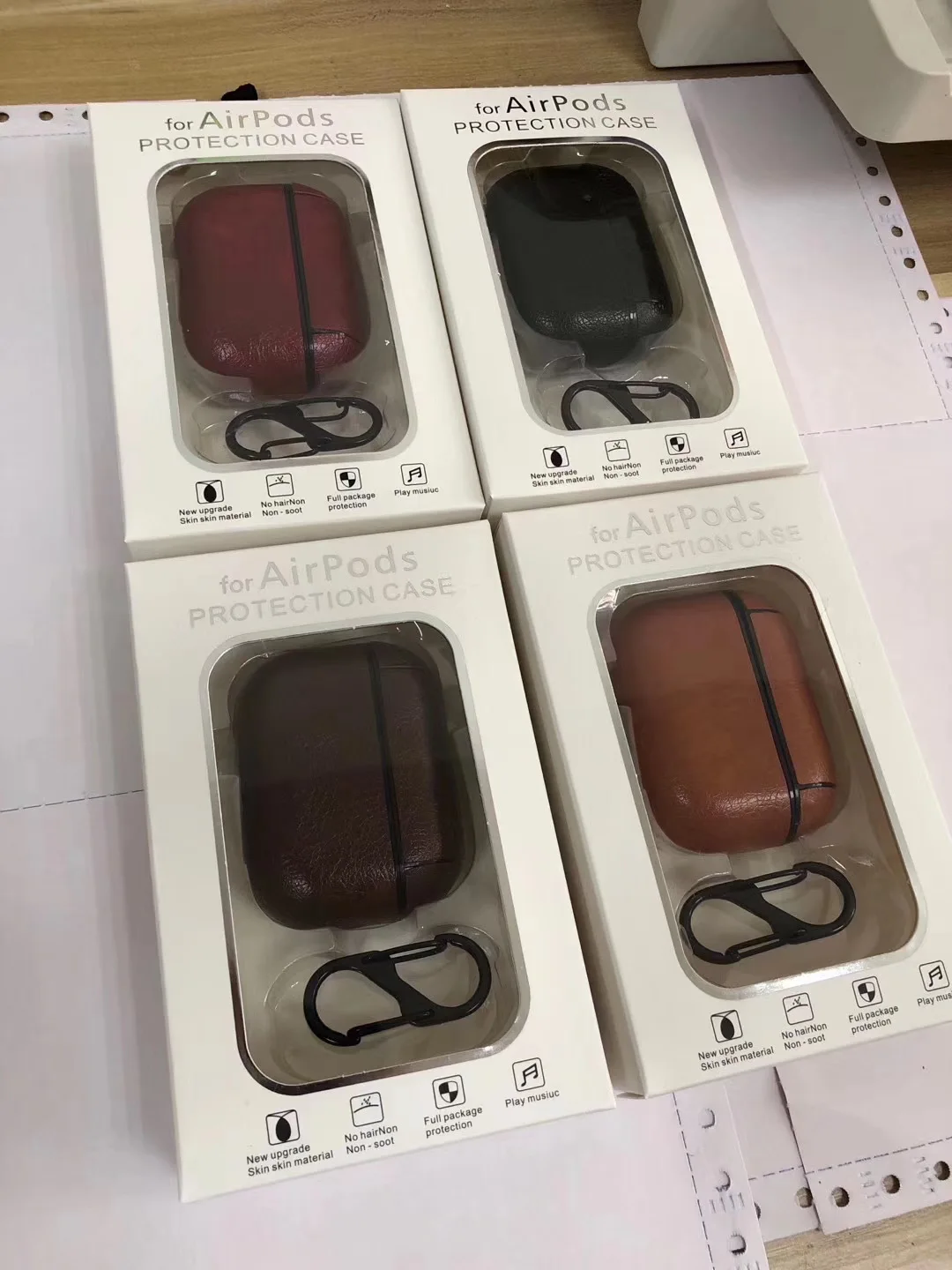 PU чехол для Airpods Pro Чехол кожаный чехол для наушников для Apple Air Pods Pro 3 Наушники Earpods крючок для наушников-вкладышей зарядная коробка