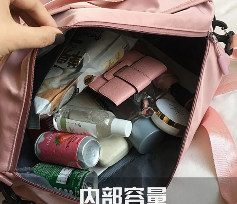 Большая поклажа унисекс дорожная нейлоновая ручная упаковка для багажа куб багаж складные выходные вакуумные пакеты для одежды сумка вещевой мешок Сумочка розовая