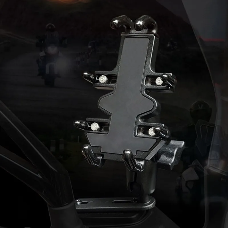 Suporte do Telefone de Alumínio Braço para Gopro Aperto Rápido Montar Titular Ajustável Motocicleta Guiador Duplo Soquete Ram Montagem - Image 4