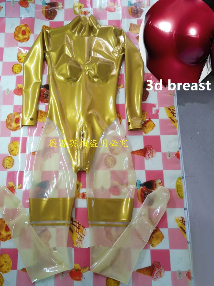 Sexy-Women-Gold-Full-Latex-Catsuit-Rubber-Bodysuit-3D-Bra-Females-Custom Made-Zentai-Cosplay-1