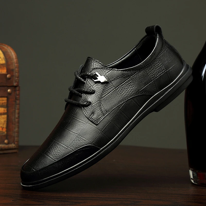 

Winter Luxury lace up Oxfords Shoes Men outdoor Casual Fashion Pointed Toe Dress business Shoes New Design weding shoes men