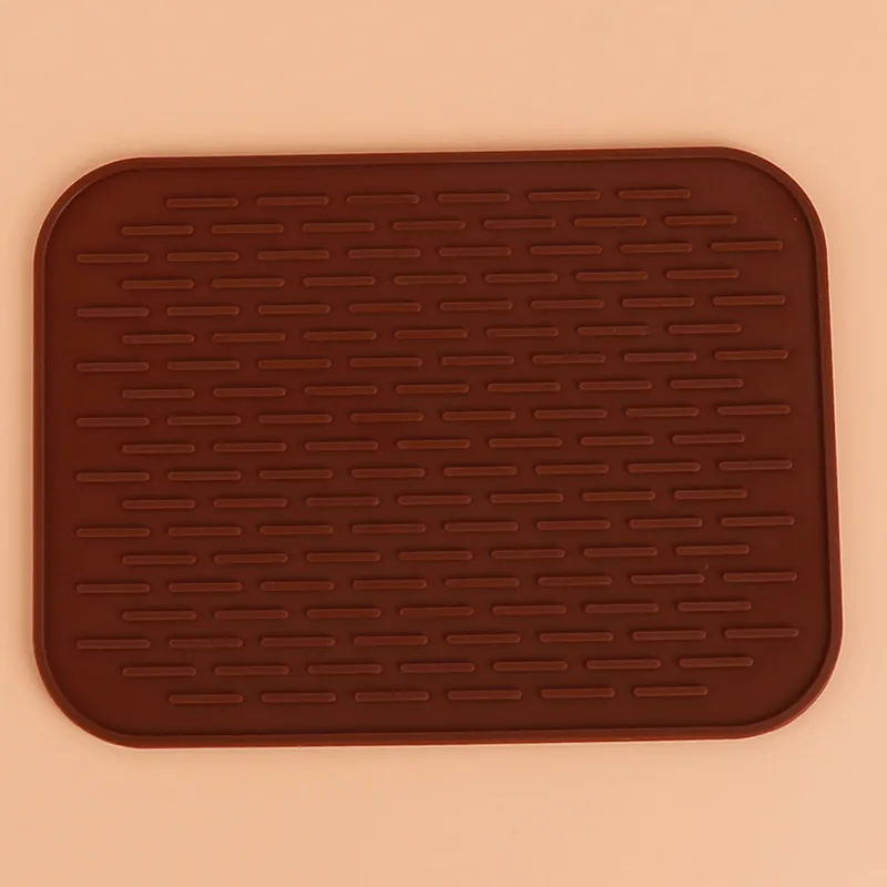 Высокое качество, практичный силиконовый держатель, коврик для кухни, жаростойкий, нескользящий, подставка для горшка, поднос, выпрямитель, кухонные инструменты, Настольный коврик - Цвет: coffee