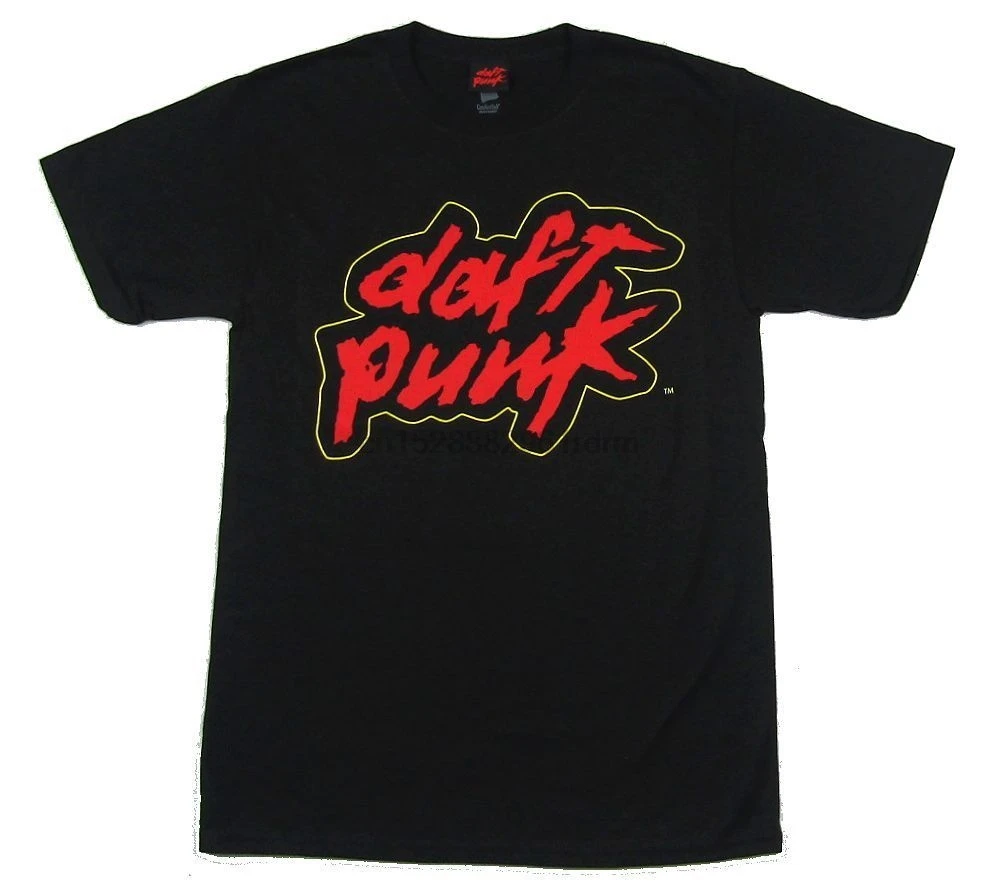 Daft Punk Yellow Outline Name Logo 