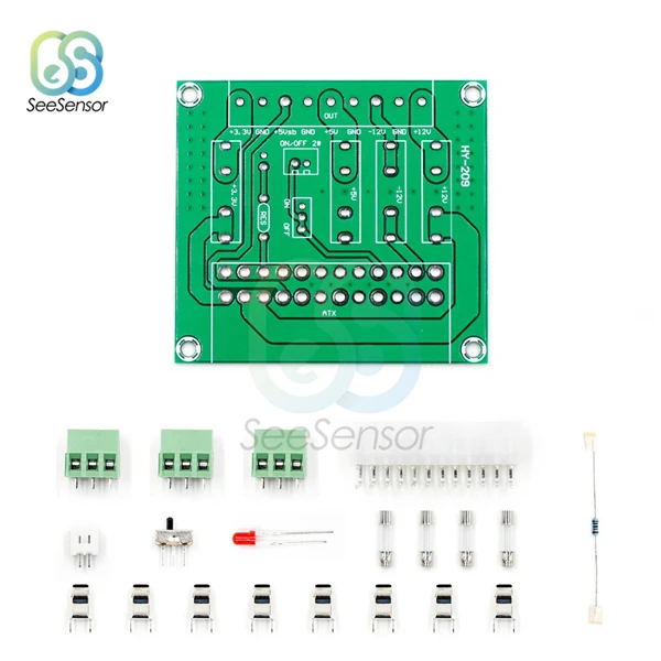 DIY Kit 24/20-pin ATX компьютер PC блок питания Breakout плата адаптер удлинитель модуль 24PIN 20PIN розетка монтажный модуль - Color: DIY Kit
