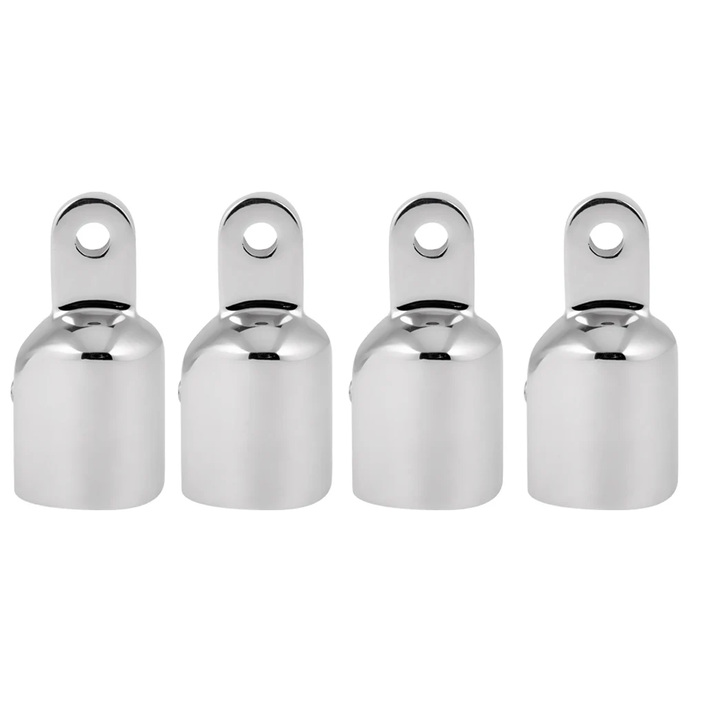 4 Pieces Marine Stainless Steel Eye End Cap Bimini Top Fitting Hardware 25mm
