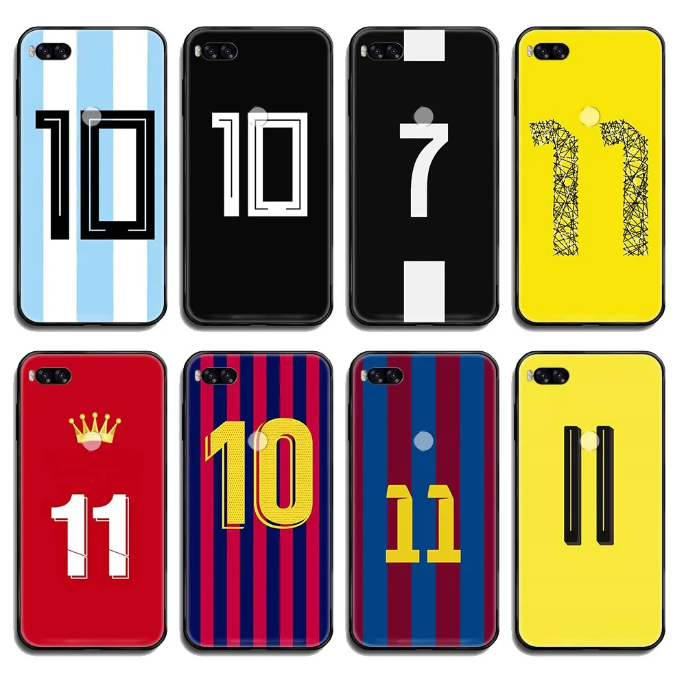 Чехол для телефона Soccer Football Number 10 7 11 pretty prime black Xiaomi Redmi Mi Note 3 5 6 8 9 A1 2 Max3 Mix2 X SE Lite