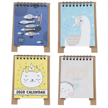 

2020 Cute Cartoon Desktop Paper Calendar Multi-function Timetable Plan Notebook