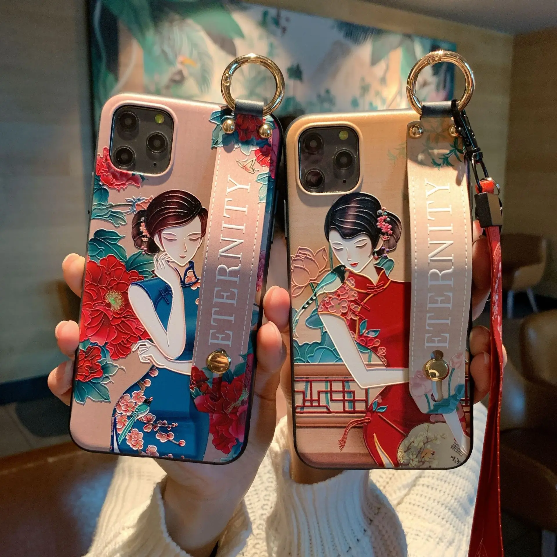 Подходит для Apple 11 браслет мобильный телефон Чехол Huawei mate30/nova6 ремешок iphoneX/XR/Huawei p30
