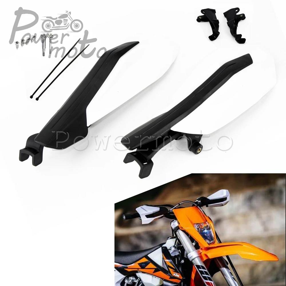 

Enduro MX Handguards White Handlebar Protector Shield Kit For KTM 150 250 300 350 450 500 XC EXC-F XC-F XC-W TPI 2017 2018 2019