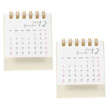 

2pcs Simple Small Desk Calendars Decoration Calendars Simple Paper Calendars