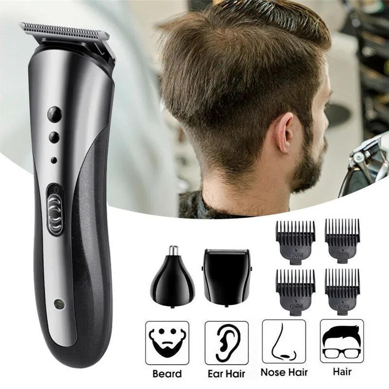 

3 in 1 Rechargeable Men Hair Clipper Shaver Electric Nose Ear Trimmer Beard Razor Haircut Cutting Machine Styling Tools KM-1407