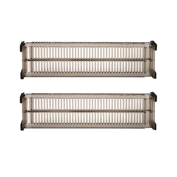 

2PCS Plastic Drawer Separation Plate DIY Drawer Divider for Home Tidy Closet Stationary (Black)