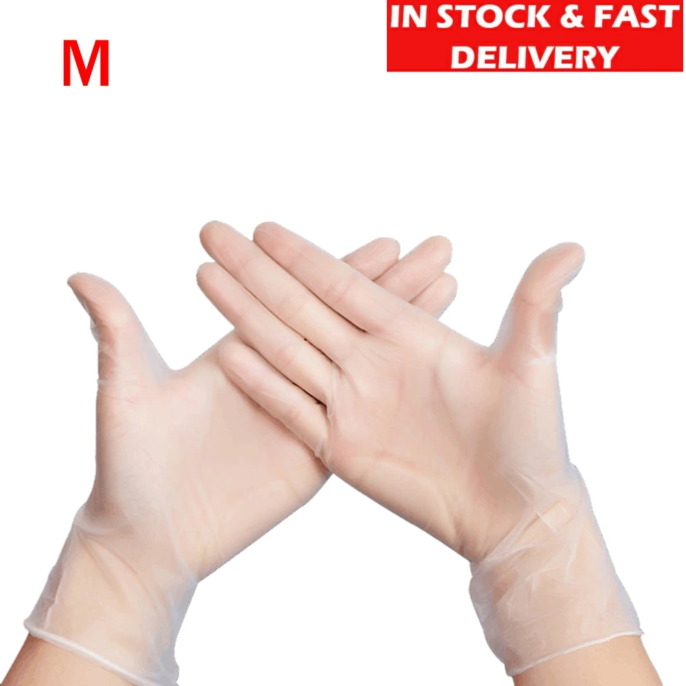 

100 PCS Disposable Gloves Latex Dishwashing/Kitchen/Work/Rubber/Garden Gloves Universal For Left and Right Hand