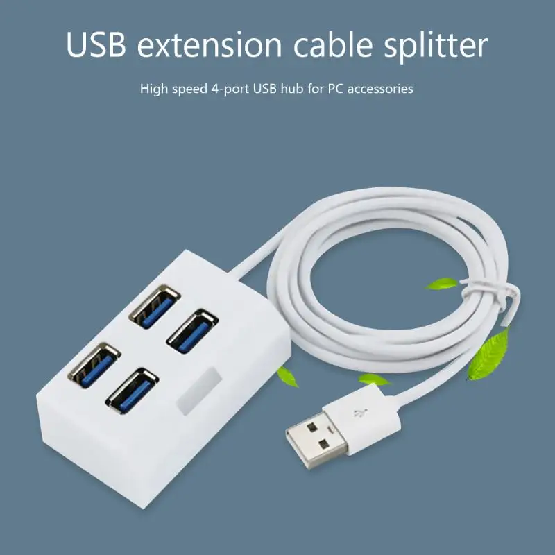 Портативный 4 Порты мини usb-хаб сплиттер с достаточной прочностью и пересеченность внешний адаптер конвертер для стационарного персонального компьютера
