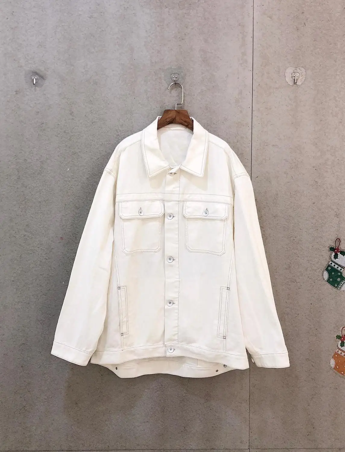 2019FW Осенняя повседневная женская Свободная джинсовая куртка пальто женская верхняя одежда оверсайз пальто 2 цвета rsmx 9,29