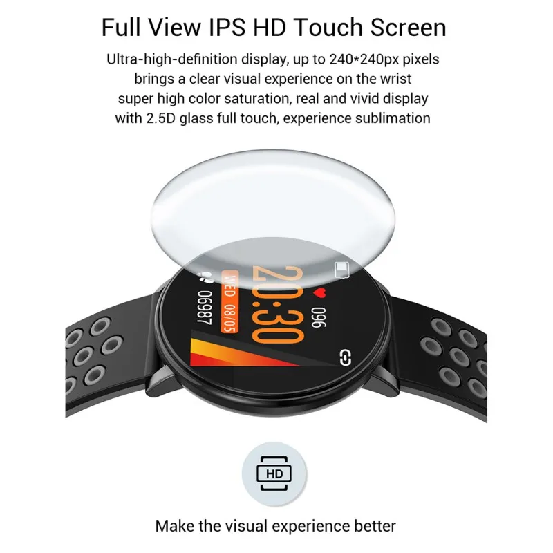 W8 Фитнес Смарт-часы Шагомер Браслет SmartWatch монитор сердечного ритма трекер активности водонепроницаемый спортивный подключенный браслет