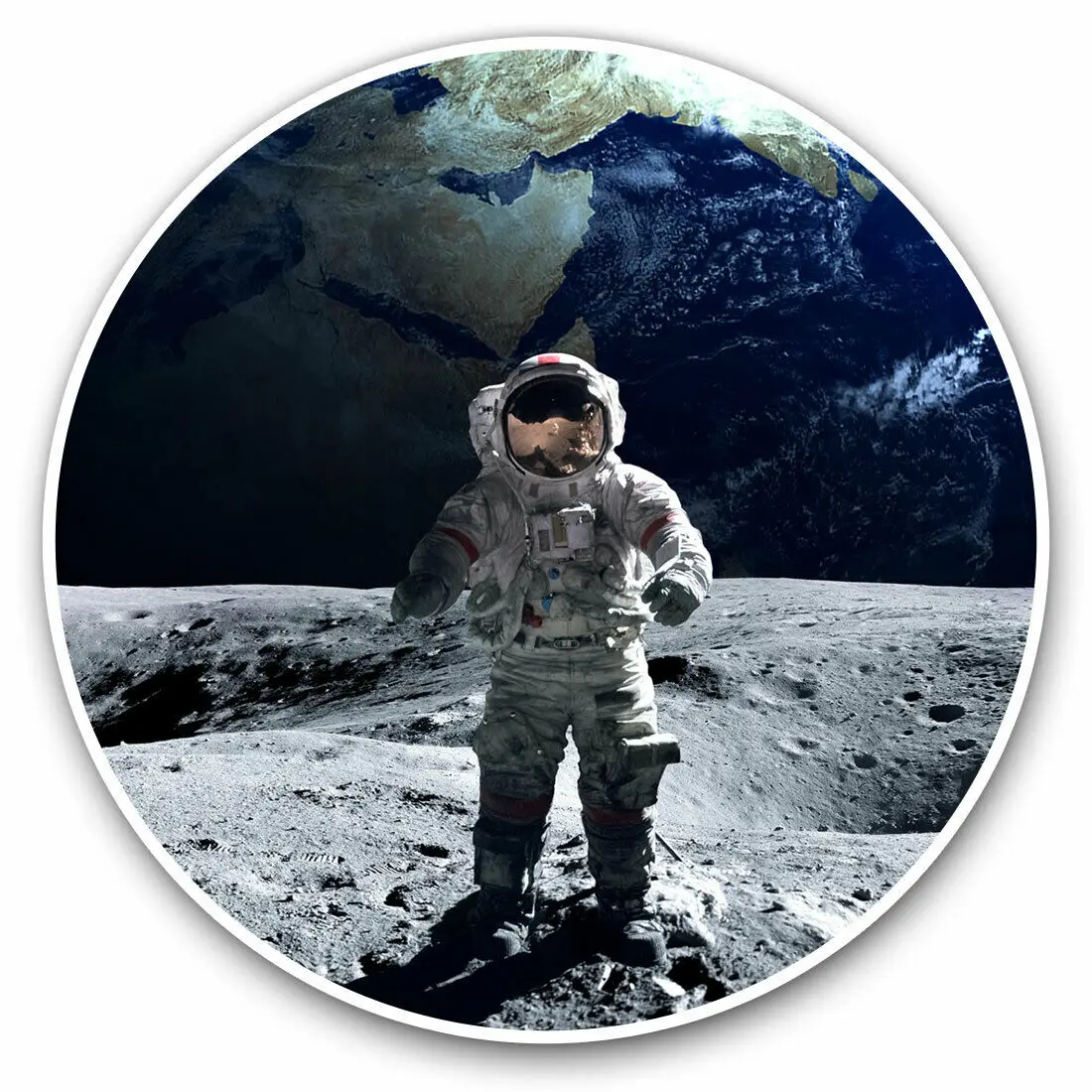 

S61721 # Astronaut Alien Planet Moon Self-adhesive Decal Car Sticker Waterproof Auto Decors on Bumper Rear Window Laptop