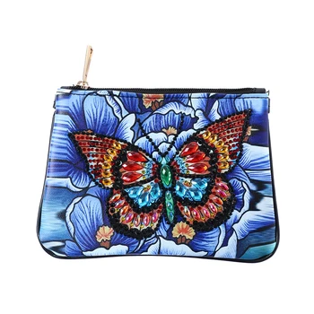 

5D DIY Art Special Shaped Diamond Painting Wristlet Wallet Women Clutch Mosaic Bag Christmas Gift for Girlfriend New Year