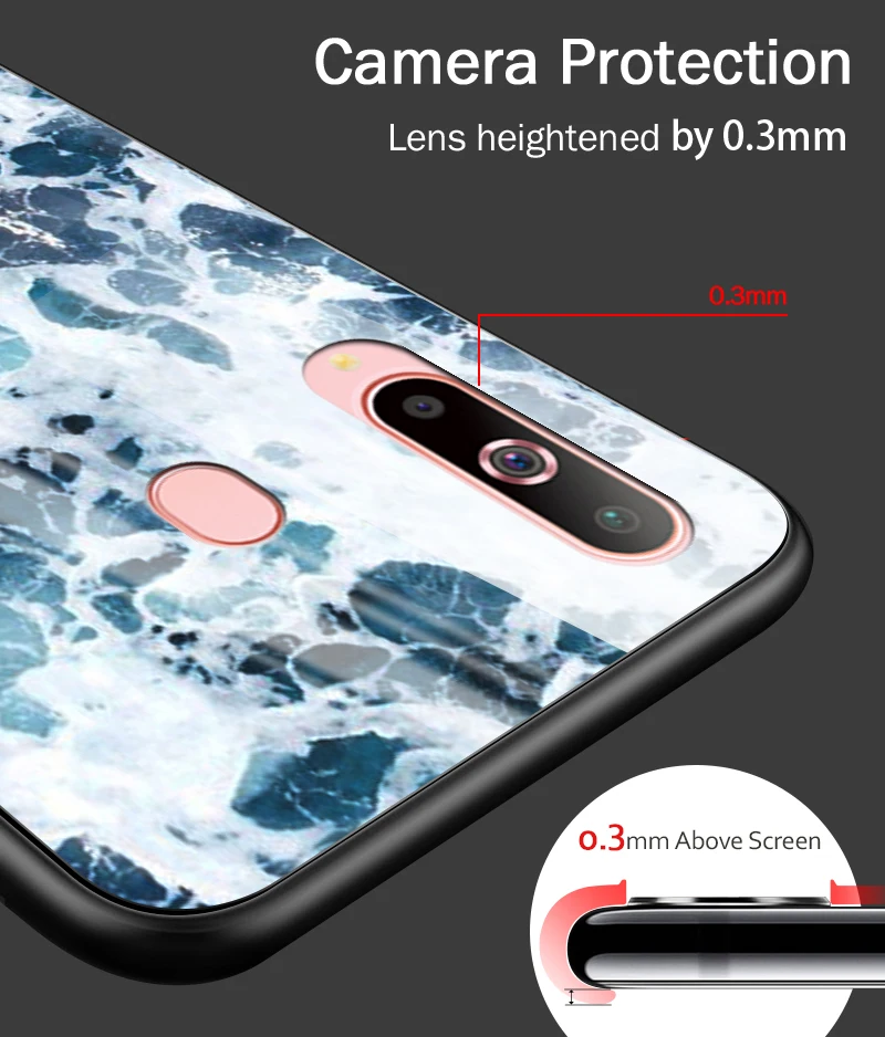 Заднее закаленное Стекло Крышка для samsung Galaxy A10 A30 A20 A40 A50 A6S A8S A70 A80 A90 чехол для телефона J4Plus M10 M20 M30 Note9 оболочки