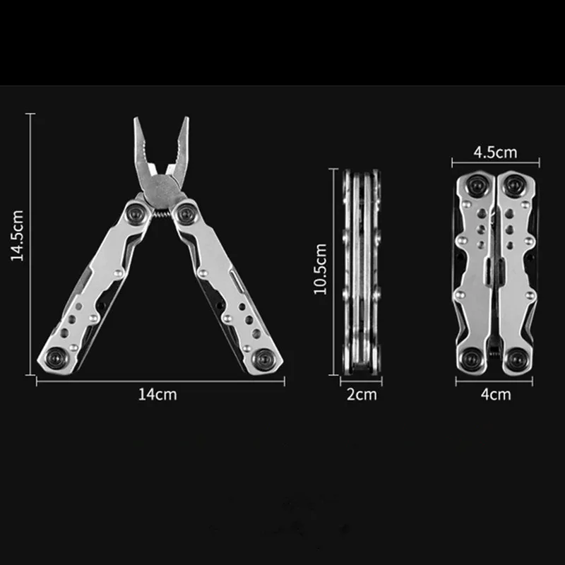 Многофункциональные плоскогубцы для походов на открытом воздухе Складная отвертка для тактического ремонта Мультитул военный из нержавеющей стали EDC gear