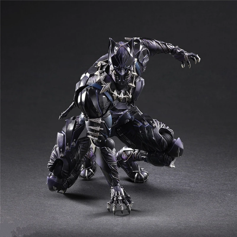 The Play Arts Черная пантера шарнирная кукла герои Marvel T'Challa/Черная пантера Фигурки игрушки дети мальчик Рождественский подарок