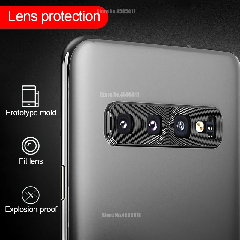 Защитное кольцо для объектива камеры Samsung Galaxy S10e S10 Plus металлическое покрытие