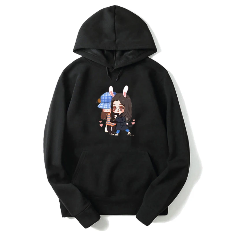 Hoodies 5 Модный черно-розовый свитер для маленьких девочек в стиле «Поп» милые детские толстовки Толстовка с капюшоном для маленьких девочек с принтом, белый свитер для мальчиков, размеры от 2 до 14 лет - Цвет: Hoodies 5