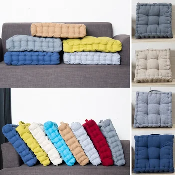 

Non-slip Winter Cushion Dining Chair Pads Adult Chunky Garden Dining Chair Armchair Cotton Linen Thick Seat Pads